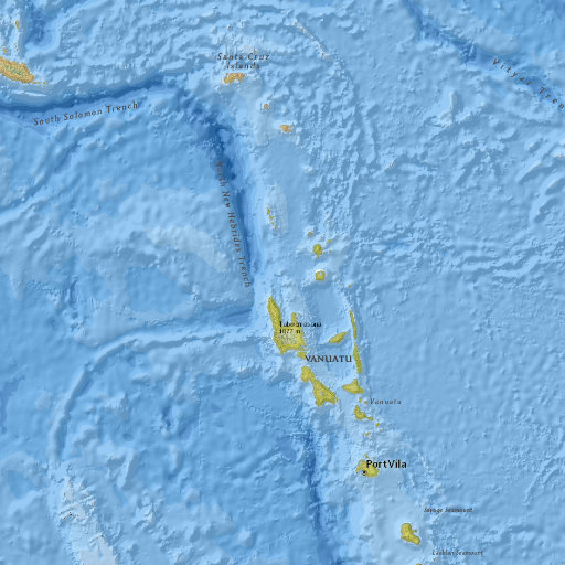 Map showing extent (w,s,e,n) = (161.8208, -19.3465, 171.8208, -9.3465)