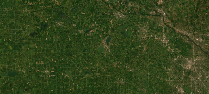Satellite basemap of the case location