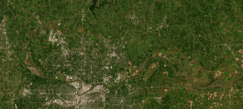 Satellite basemap of the case location