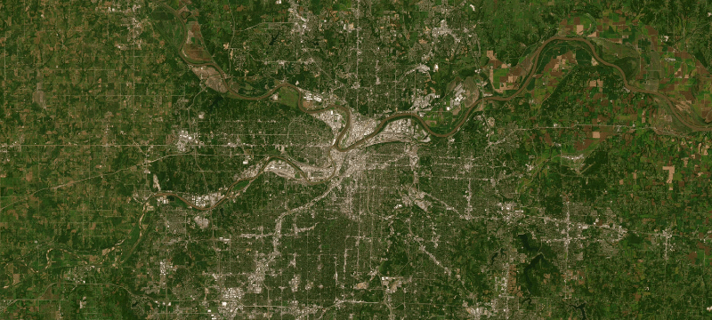 Satellite basemap of the case location