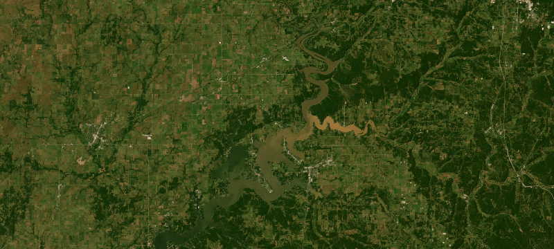 Satellite basemap of the case location