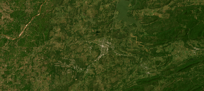 Satellite basemap of the case location