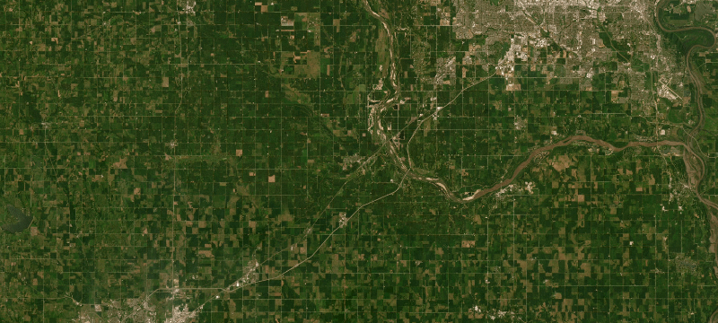Satellite basemap of the case location