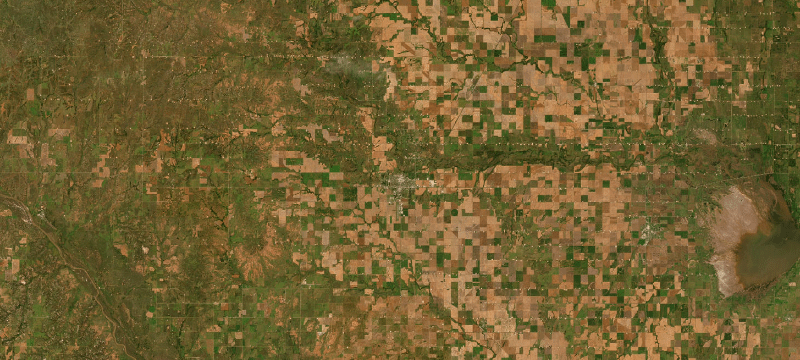 Satellite basemap of the case location