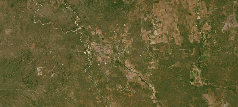 Satellite basemap of the case location