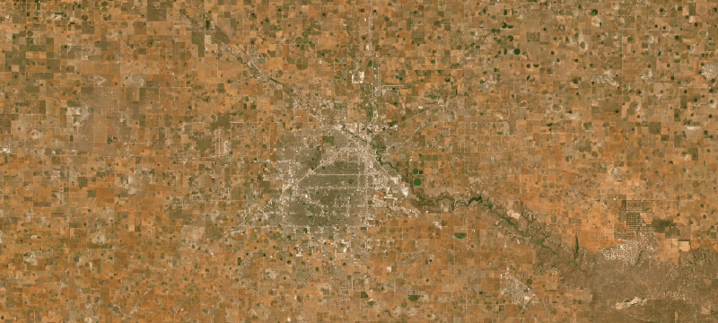 Satellite basemap of the case location