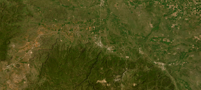 Satellite basemap of the case location
