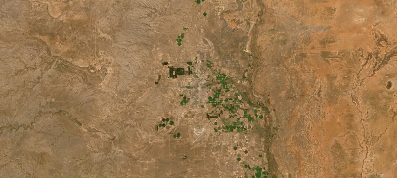 Satellite basemap of the case location