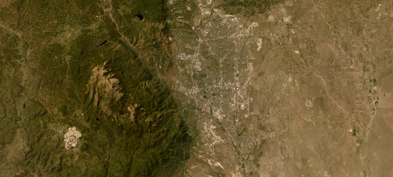 Satellite basemap of the case location