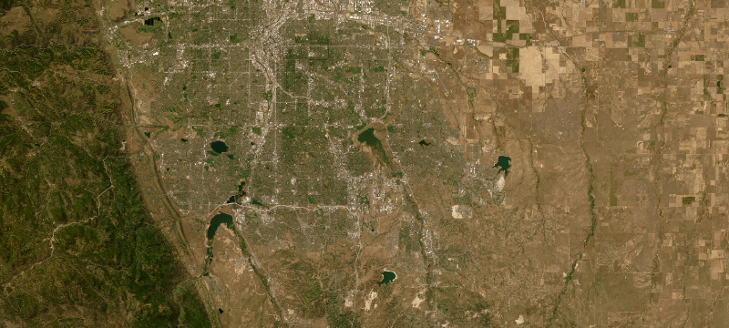 Satellite basemap of the case location