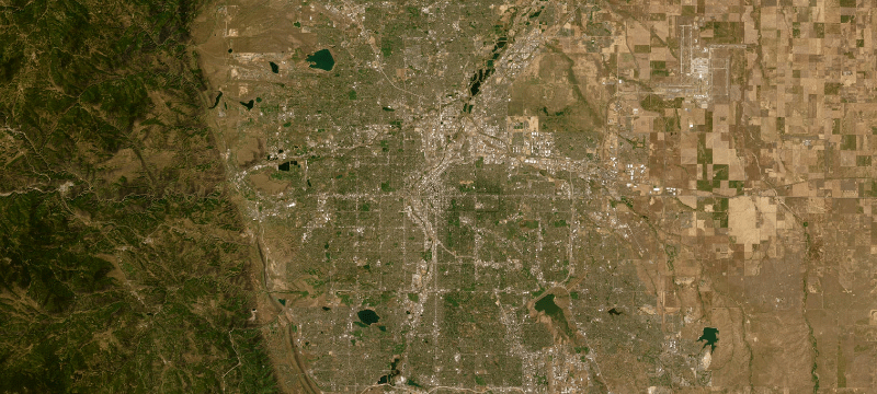 Satellite basemap of the case location