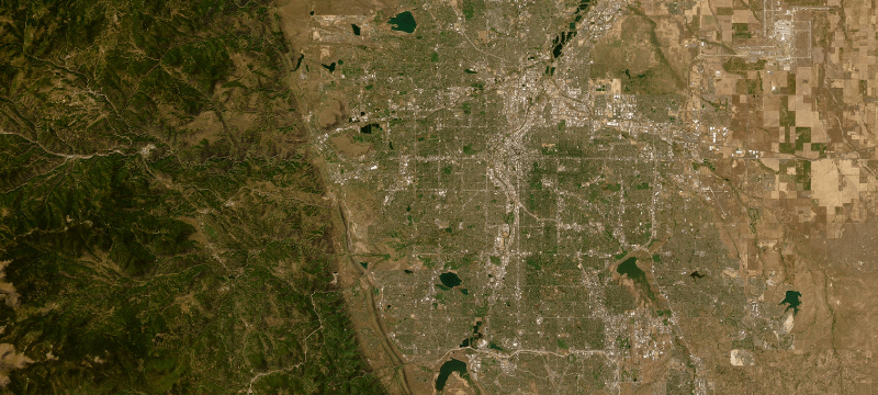 Satellite basemap of the case location