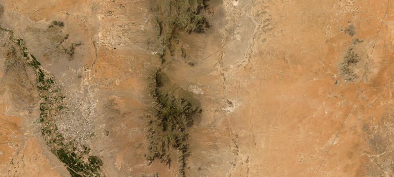 Satellite basemap of the case location