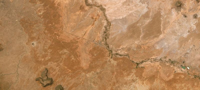 Satellite basemap of the case location