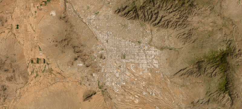 Satellite basemap of the case location