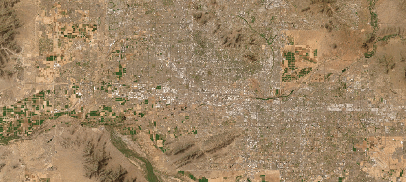 Satellite basemap of the case location