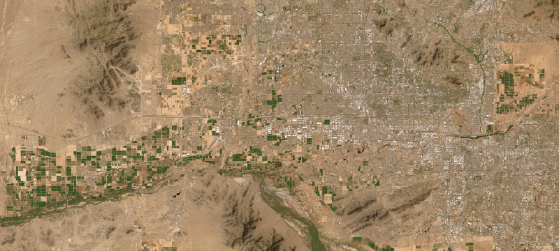 Satellite basemap of the case location