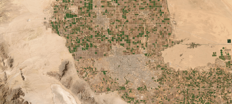 Satellite basemap of the case location