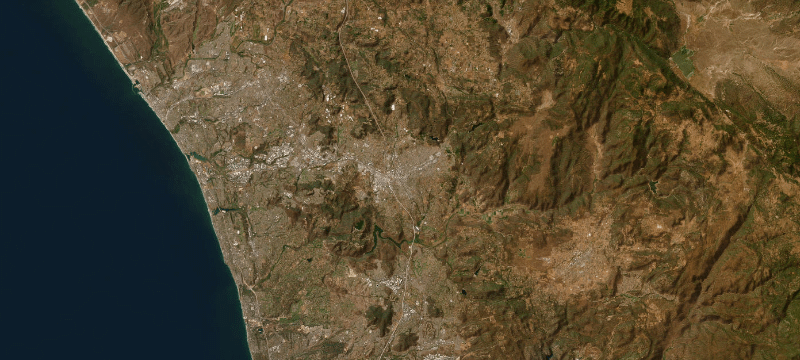 Satellite basemap of the case location