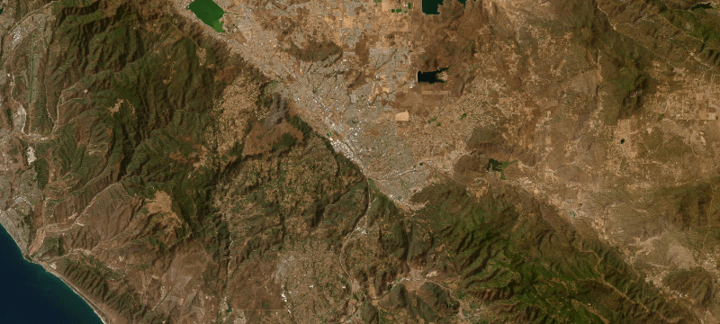 Satellite basemap of the case location