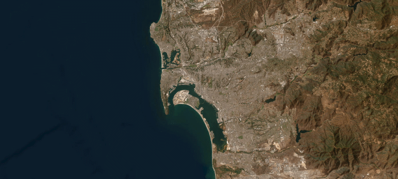 Satellite basemap of the case location
