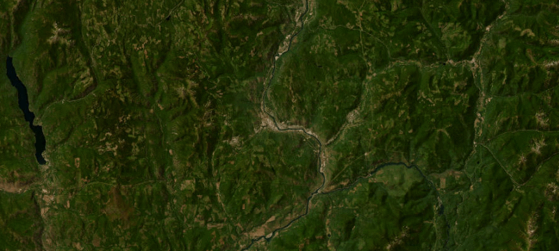 Satellite basemap of the case location