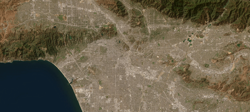 Satellite basemap of the case location
