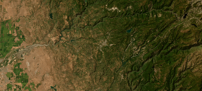 Satellite basemap of the case location