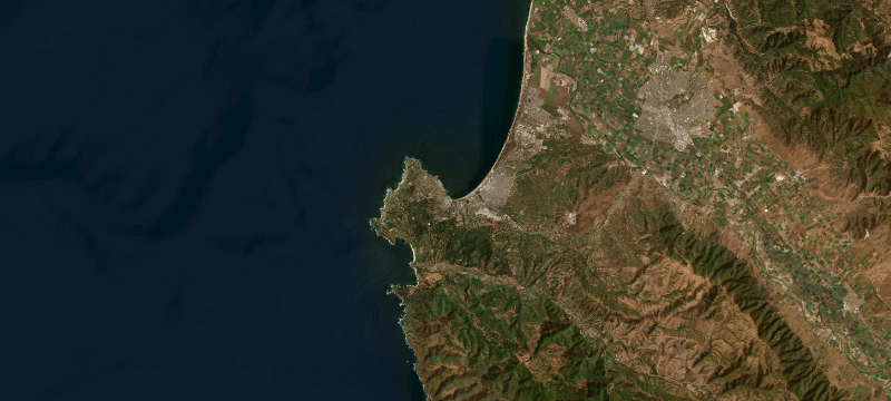 Satellite basemap of the case location