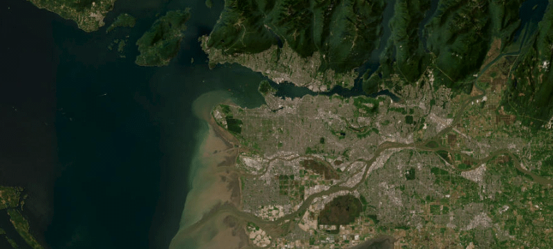 Satellite basemap of the case location