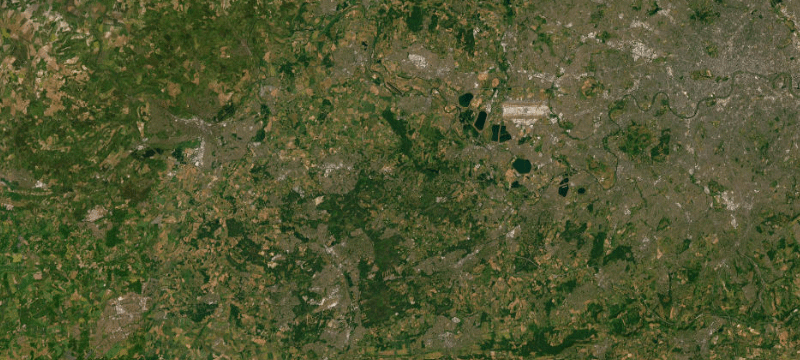 Satellite basemap of the case location
