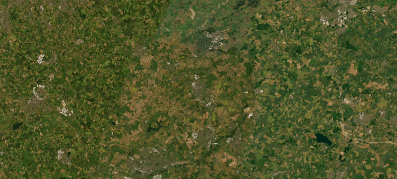 Satellite basemap of the case location
