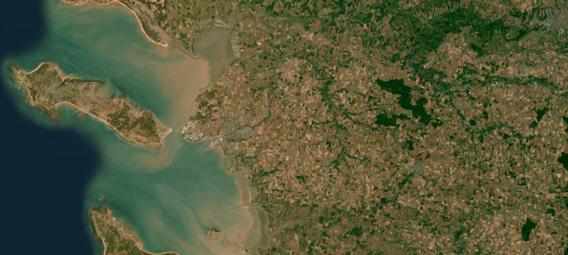 Satellite basemap of the case location
