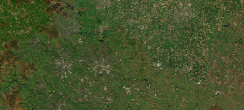 Satellite basemap of the case location