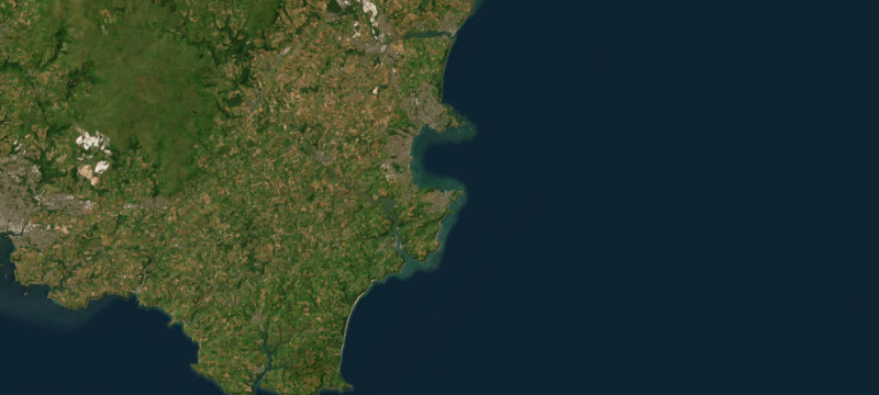 Satellite basemap of the case location