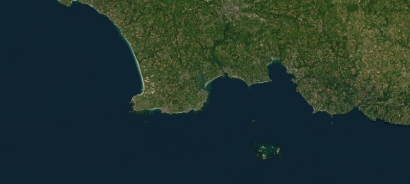 Satellite basemap of the case location