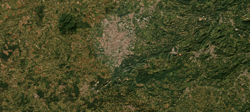 Satellite basemap of the case location
