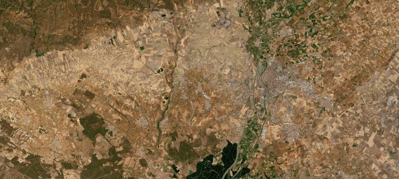 Satellite basemap of the case location