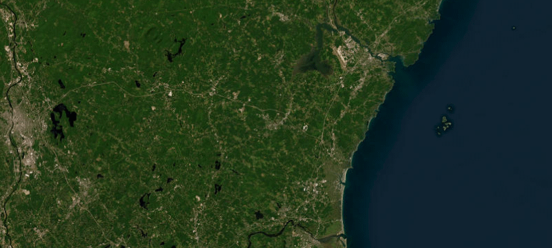 Satellite basemap of the case location