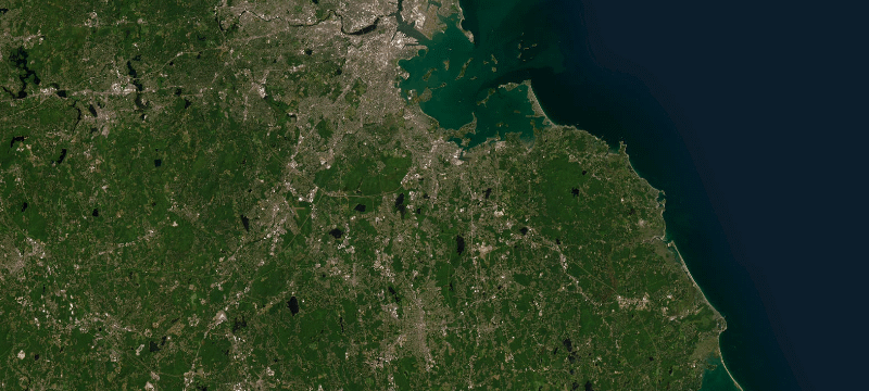 Satellite basemap of the case location
