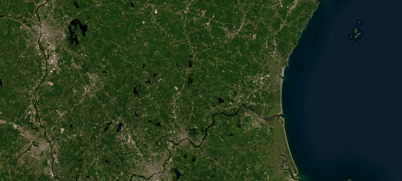Satellite basemap of the case location