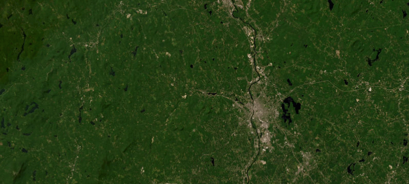 Satellite basemap of the case location