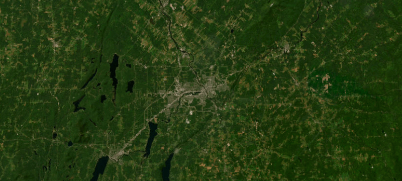 Satellite basemap of the case location
