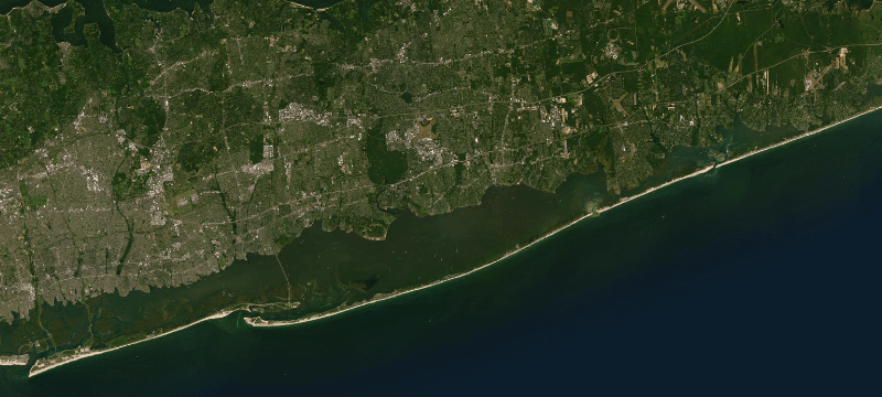 Satellite basemap of the case location