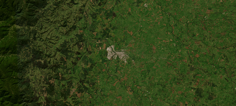 Satellite basemap of the case location