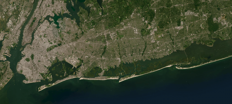 Satellite basemap of the case location