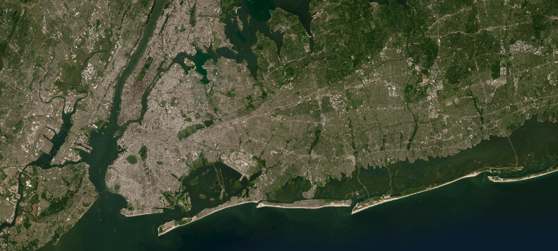 Satellite basemap of the case location