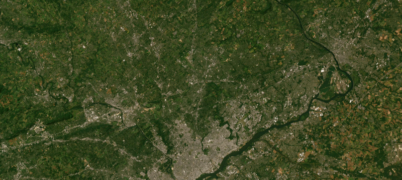 Satellite basemap of the case location