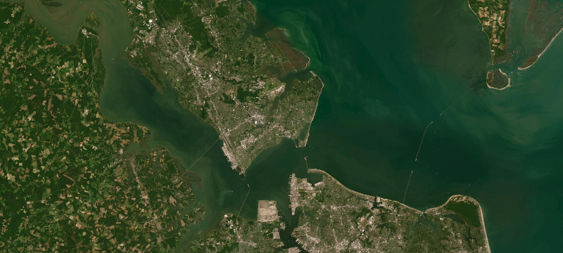 Satellite basemap of the case location