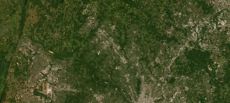 Satellite basemap of the case location